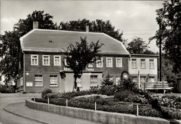 Postcard Schnepfenthal Waltershausen Thuringia, Restaurant Zur Tanne, Company holiday home of the vehicle factory