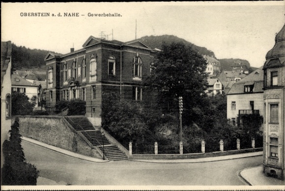 Postcard Oberstein an der Nahe, commercial hall