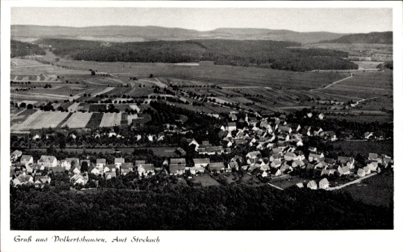 Ak Volkertshausen Baden Württemberg, Fliegeraufnahme