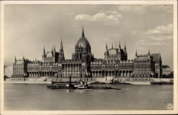Ak Budapest Ungarn, Parlament, Salondampfer Luitpold