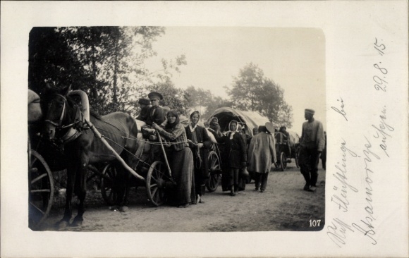 Photo Postcard Atsaukorize Poland, Russian refugees