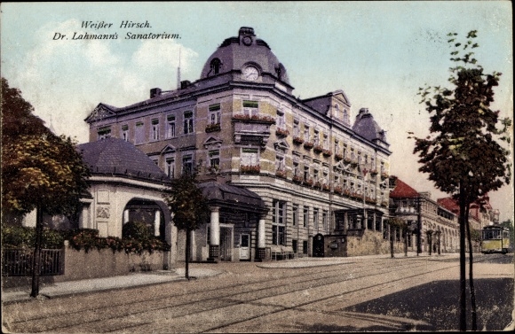 Postcard Dresden Weißer Hirsch, Dr. Lahmann&#39;s sanatorium