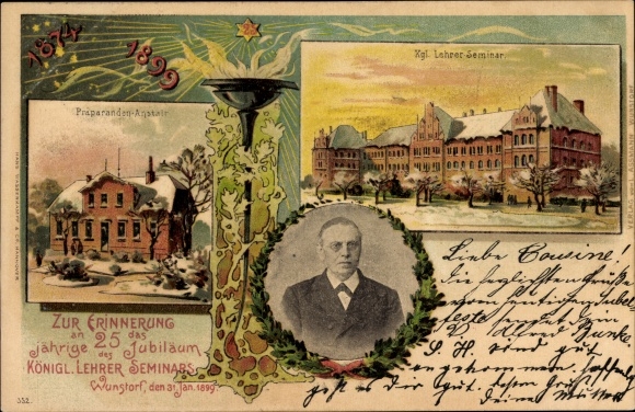 Chromo-Litho Wunstorf in Lower Saxony, 25th anniversary of the teachers' seminar, preparation institute