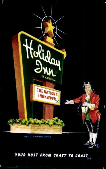 Ansichtkaart Perrysburg, Holliday Inn, hotelbord
