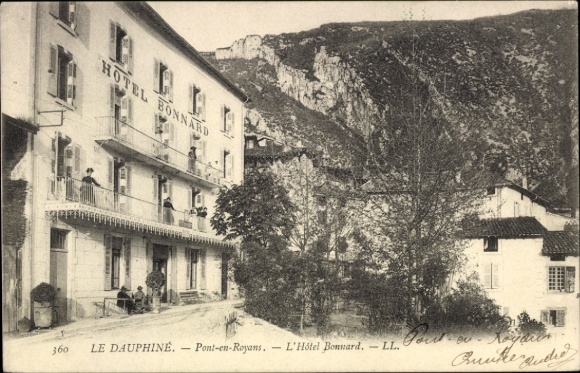Ak Pont en Royans Isère, L'Hôtel Bonnard
