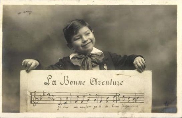 4 AK song cards, La Bonne Aventure