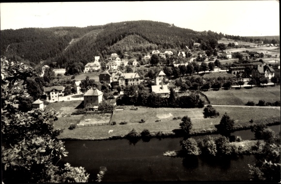 PC Ziegenrück on the Saale Thuringia, view from the tailor's bench