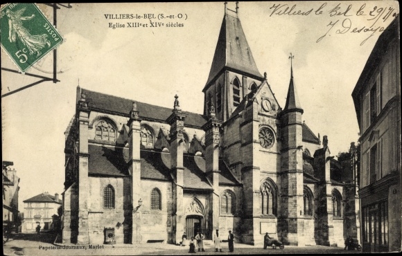 Ak Villiers-le-Bel Val-d´Oise, Église XIIe et XIVe siècles