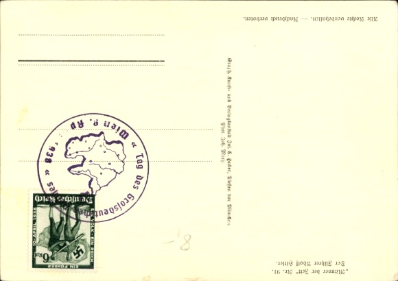 Postcard Führer and Reich Chancellor Adolf Hitler, Men of the Time 91
