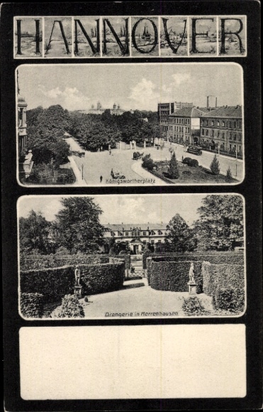 Postcard Herrenhausen Hannover in Lower Saxony, HANNOVER, Königswartherplatz, Orangery in Herrenhausen