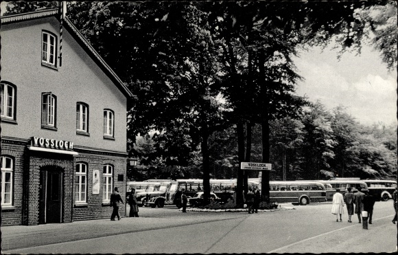 Ak Vossloch Bokholt-Hanredde in Sleeswijk-Holstein, hotel en gemeenschapscentrum Grüner Wald