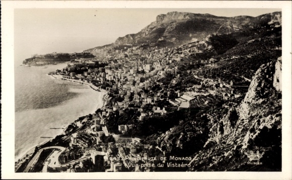 Ak Monaco, Ansicht von  Küstenansicht, Vistaéro