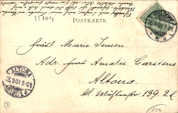 Postcard Meldorf in Holstein, Nordermarkt