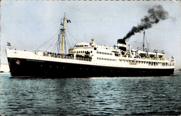 Ak Dampfer President de Cazalet, Compagnie de Navigation Mixte