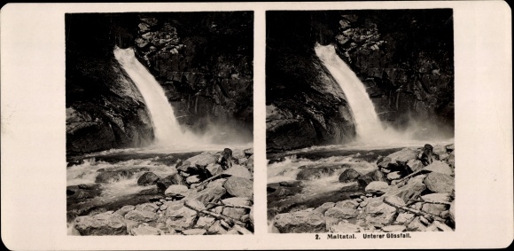Stereo photo Malta in Carinthia, Maltatal, Unterer Gössfall