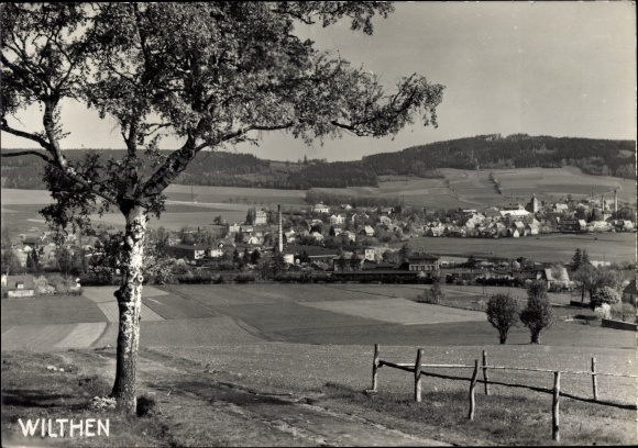 Postcard Wilthen in Oberlausitz, panorama of the place