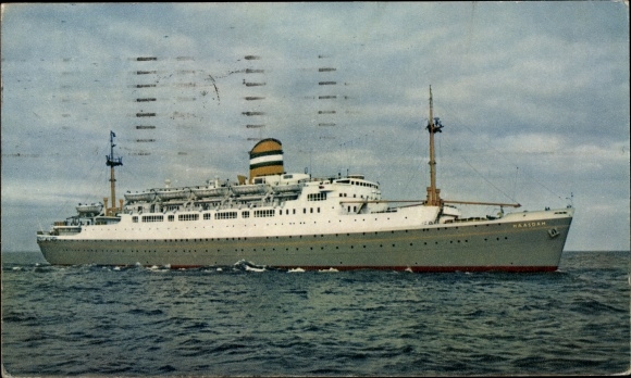 Postcard steamship SS Maasdam, HAL