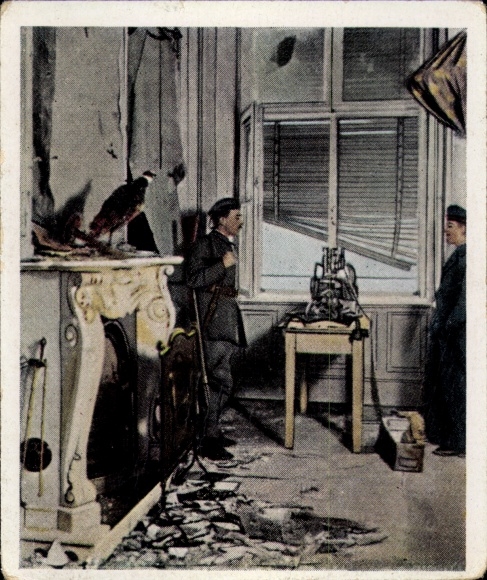 Sammelbild Die Nachkriegszeit Nr. 11, Dez. 1918, Kampf um das Berliner Schloss, MG-Stand