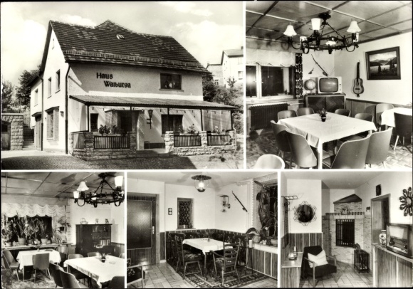 PC Schweina Bad Liebenstein in the Thuringian Forest, Haus Walburga, interior view, television