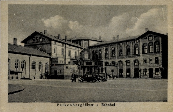 Postcard Falkenberg an der Elster, Bahnhof