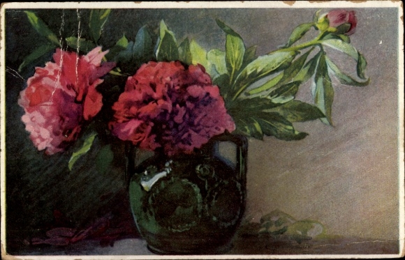 Artist Postcard Bouquet of flowers in a vase