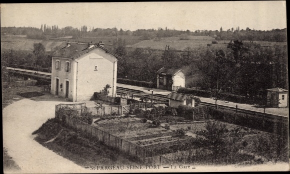Ak Saint Fargeau Seine Port Ponthierry Seine et Marne, La Gare