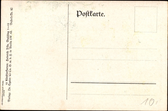 Kunstenaar ansichtkaart Zille, Heinrich, Vadding in Frankrijk nr. 8, goed adschues ok, mevrouw hospita