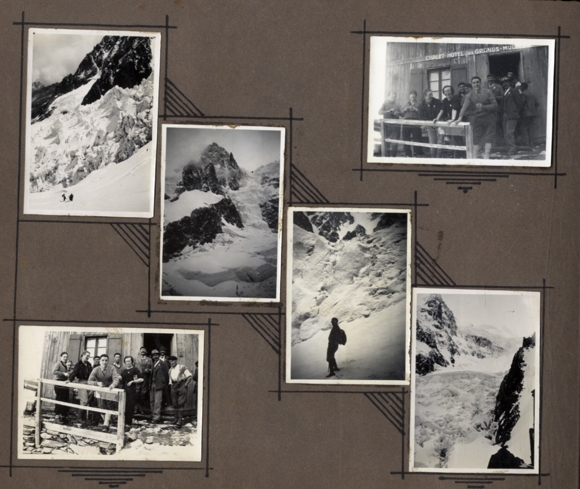 Photo album alpinism, mountaineers, glaciers, snow