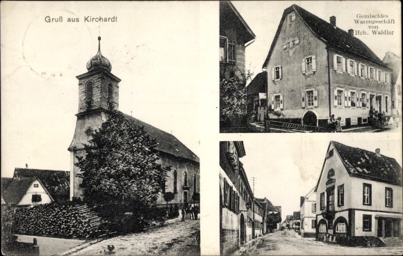 PC Kirchardt in Baden, general store, church