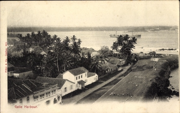 Postcard Galle Ceylon Sri Lanka, Harbour