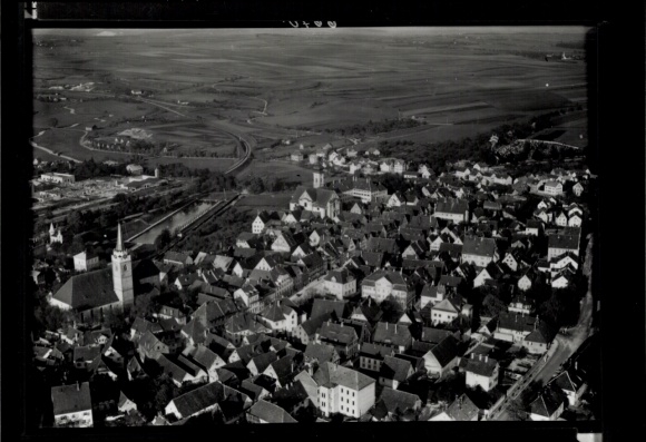 Postcard Besigheim am Neckar Württemberg, city view of Besigheim with Neckar, church tower, half-timbered houses...