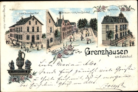 lito Höhr Grenzhausen w Westerwaldzie, Hotel Nassauer Hof, apteka