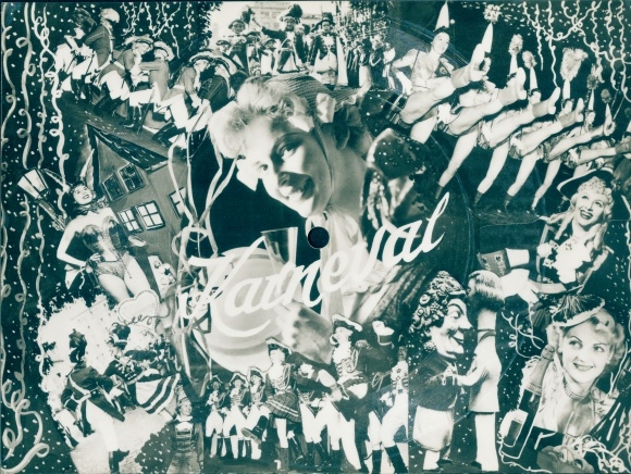 Records Giant Postcard People in carnival costumes, Funkenmariechen