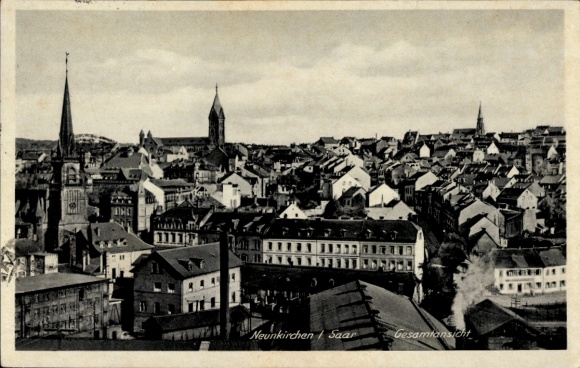 Ak Neunkirchen im Saarland, Gesamtansicht, Vogelschau