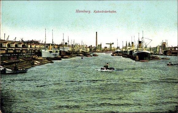 Ak Hamburg Mitte Steinwerder Kuhwerder, Kuhwärderhafen