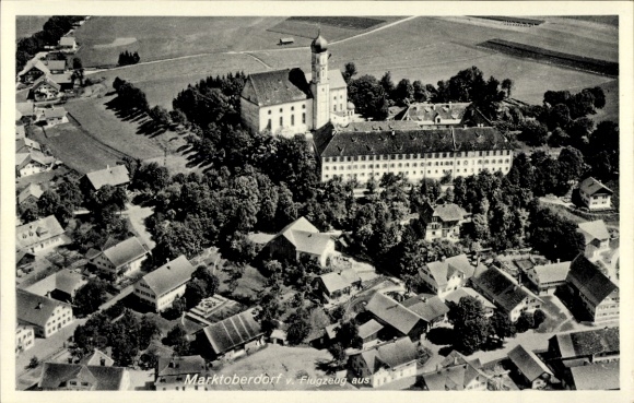 Postcard Marktoberdorf in Ostallgäu, aerial photograph