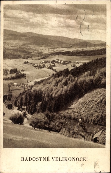 KP Czechy Panorama Krajobraz Schronisko górskie Radostne Velikonoce!