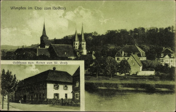 Postcard Wimpfen im Tal Bad Wimpfen am Neckar, Gasthaus zum Anker, town view