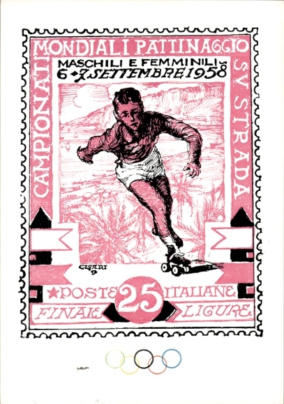 Stamps PC World Championships Pattinaggio, Post Italiane, Finale Ligure