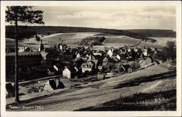 Postcard Tettau in Upper Franconia, panorama