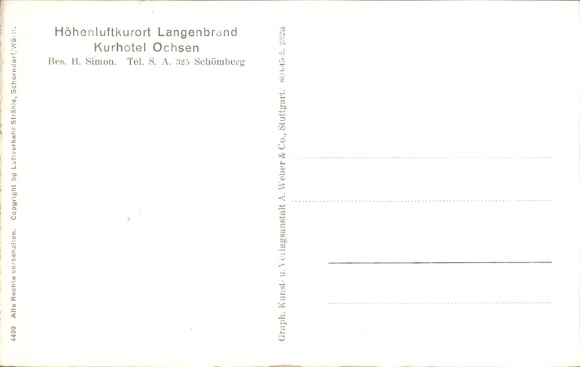 KP Langenbrand Forbach w Schwarzwaldzie Baden, widok z lotu ptaka, Kurhotel Ochsen, wysokie drzewa, cichy la