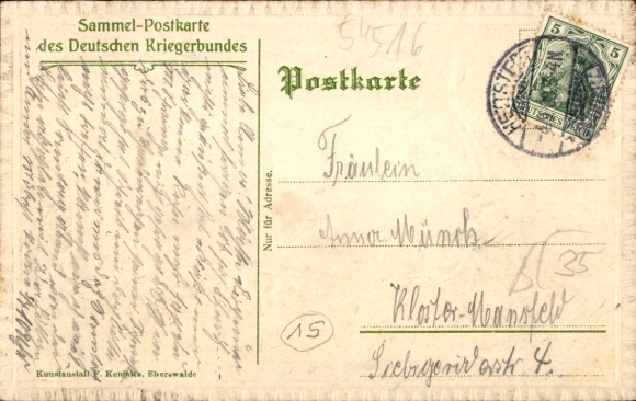 Embossed Passepartout Postcard Wittlich in Rhineland Palatinate, Orphanage, Cloverleaf