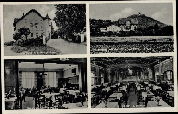 Postcard Gensungen Felsberg Hessen, Inn Zum Heiligenberg, ballroom, interior view