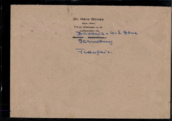 Michel No. 967 on foreign letter Switzerland