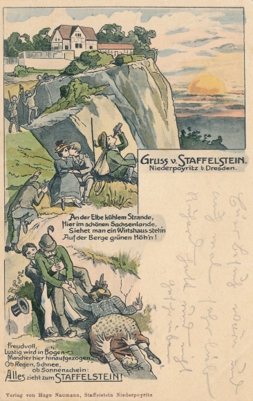 PC Dresden Niederpoyritz, greetings from the Staffelstein, hikers