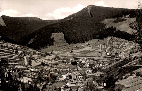 Postcard Oberschönau Steinbach Hallenberg in the Thuringian Forest, Panorama