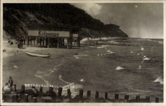 Photo Postcard Ostseebad Kölpinsee on Usedom, beach