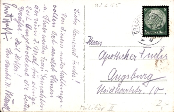 Postcard Grafenwöhr in the Upper Palatinate Bavaria, memorial, prisoner cemetery, return to France