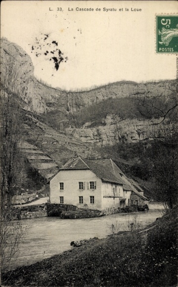 Postcard Loué Sarthe, Cascade de Syratu