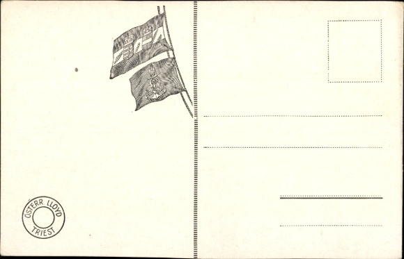KP artystyczna Heusser, Harry, parowiec, austriacki Lloyd, żaglowiec